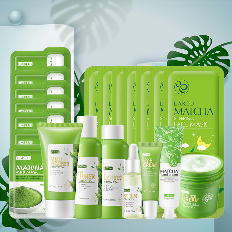 Green Tea Skin Care Kit Korean - Beauty Makeup Cream ulasan dan harga