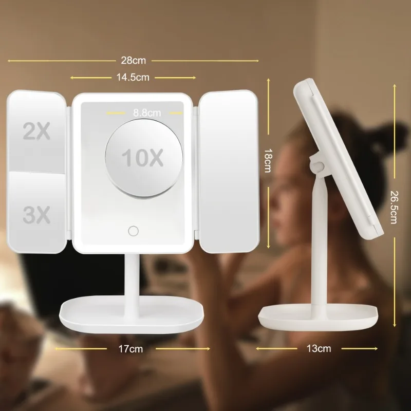 Tri Makeup Mirror with Smart C - Your Beauty Makeup ulasan dan harga