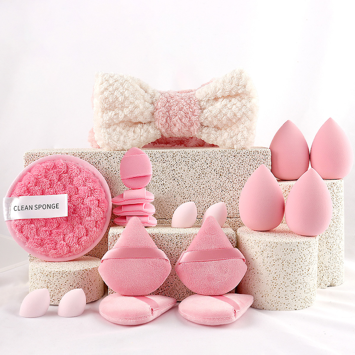 32 Pcs Pink Makeup Brush Set w - Beauty Makeup Tools Set ulasan dan harga