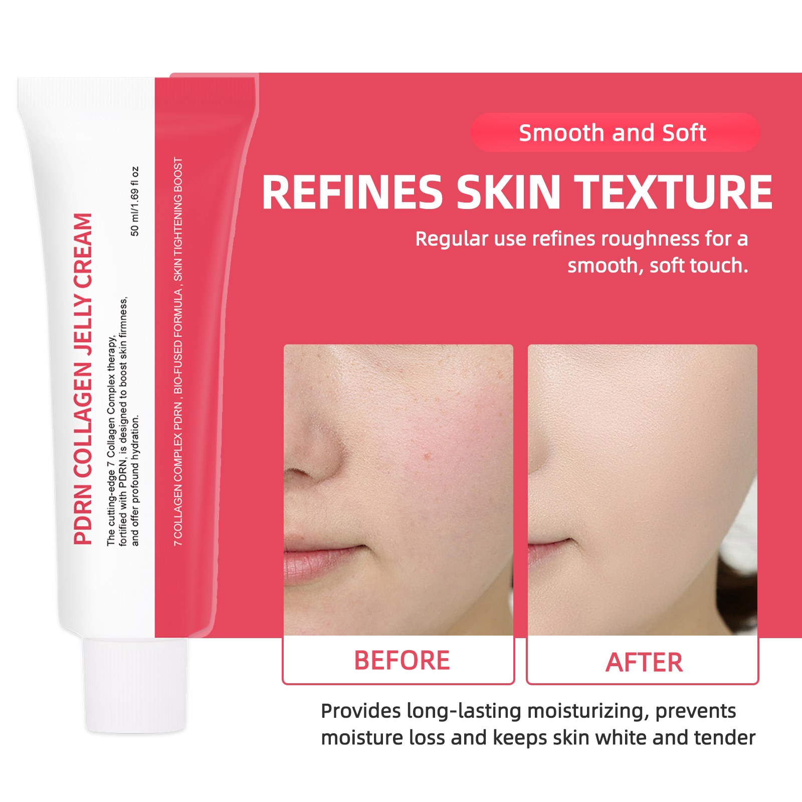 PDRN Collagen Jelly Cream Anti - Beauty Glazed Makeup ulasan dan harga