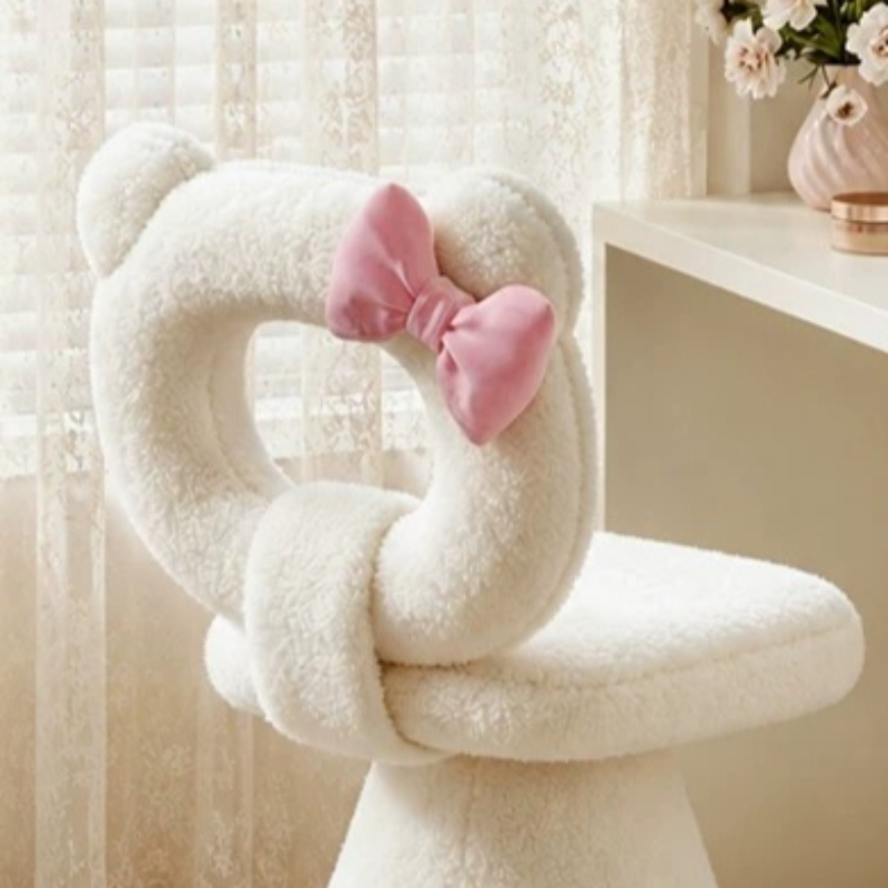 Bow Dressing Vanity Stool Pink - Makeup And Beauty ulasan dan harga