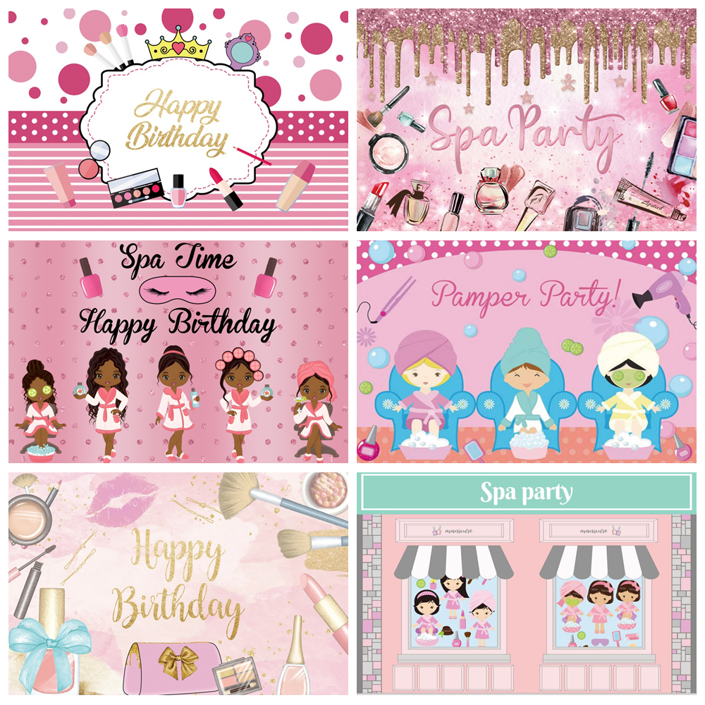 Spa Party Backdrop for Photogr - Beauty Makeup Girl Photo ulasan dan harga