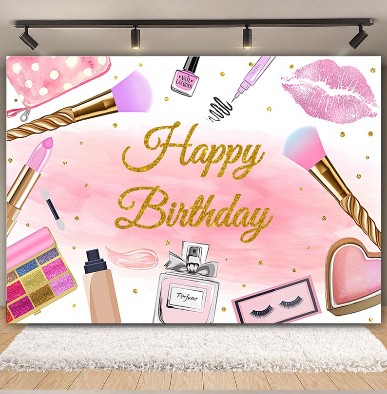 Spa Party Backdrop for Photogr - Beauty Makeup Girl Photo ulasan dan harga