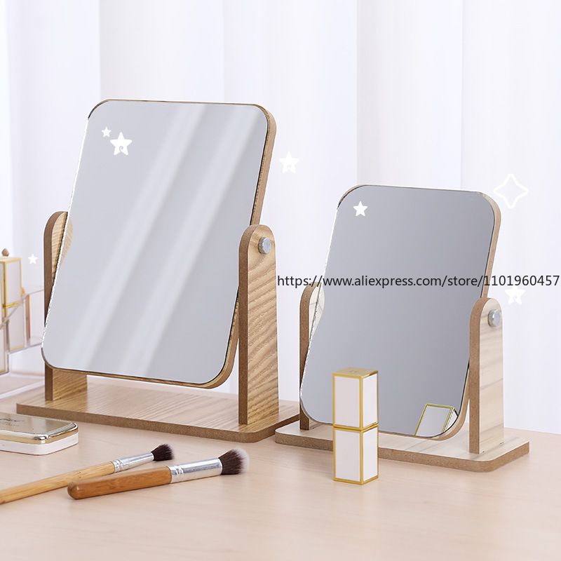 Wooden Vanity Mirror High-Defi - Beauty Makeup Definition ulasan dan harga