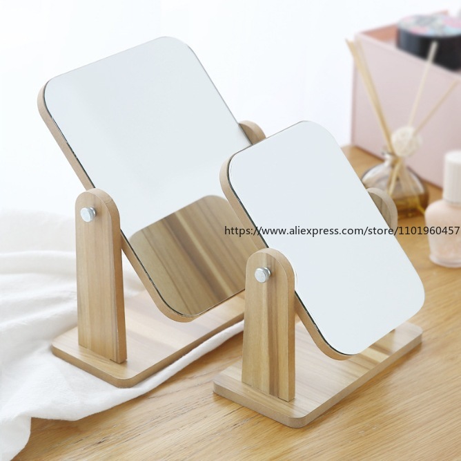 Wooden Vanity Mirror High-Defi - Beauty Makeup Definition ulasan dan harga