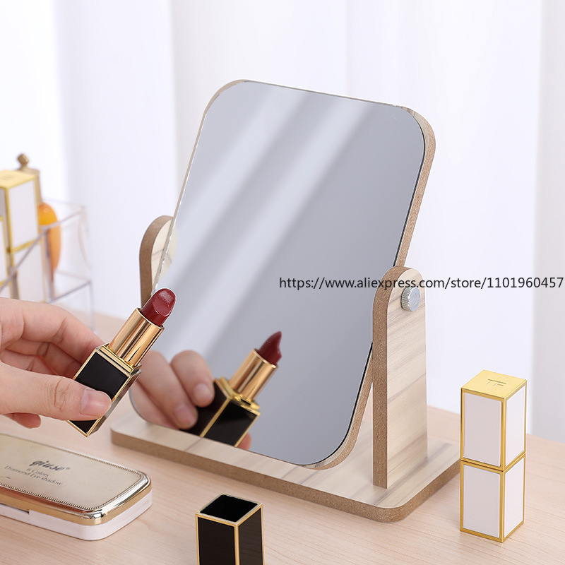 Wooden Vanity Mirror High-Defi - Beauty Makeup Definition ulasan dan harga