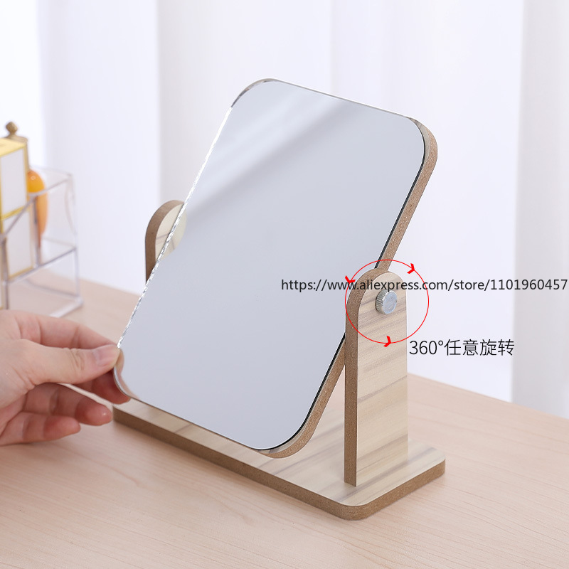 Wooden Vanity Mirror High-Defi - Beauty Makeup Definition ulasan dan harga