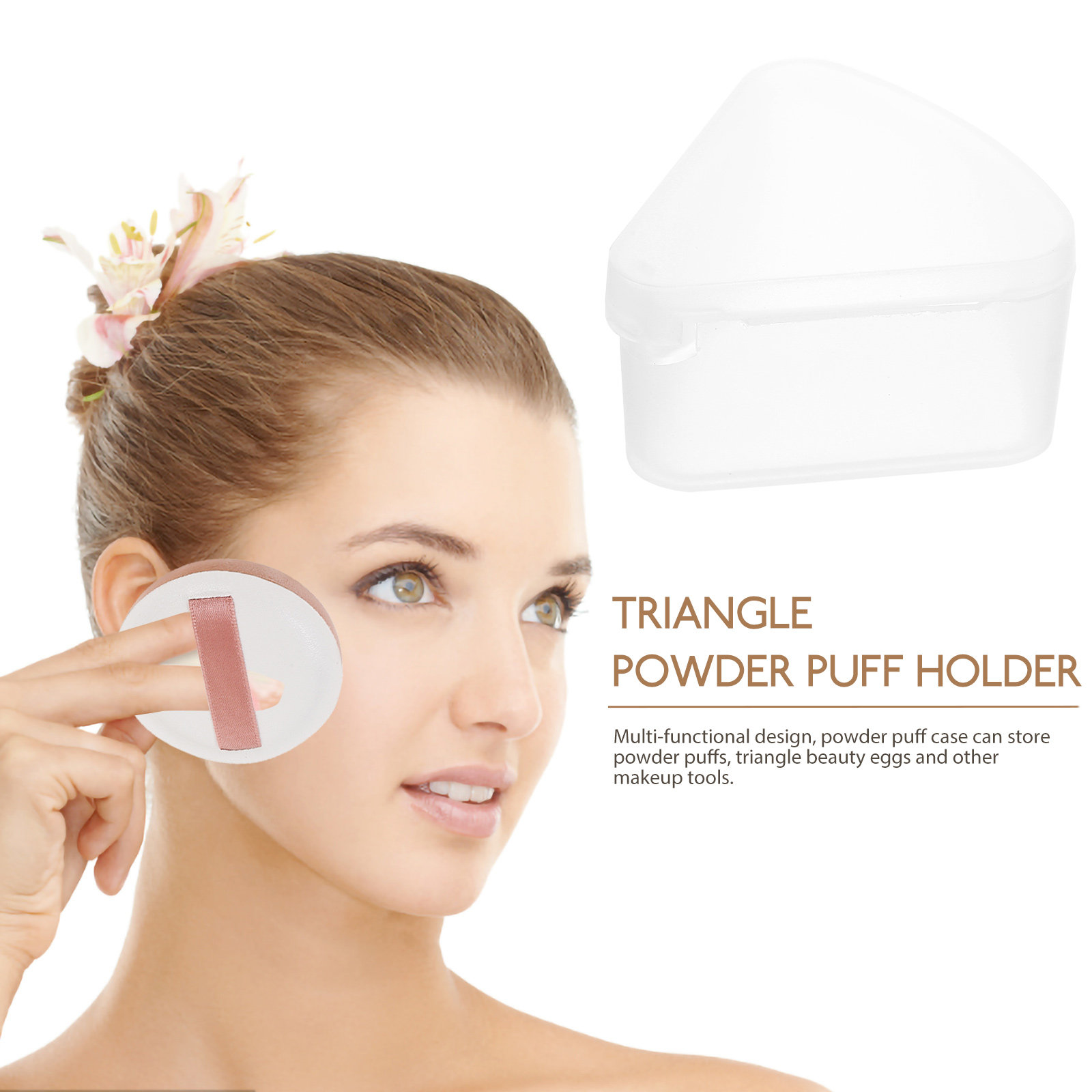 6Pcs Triangle Powder Puff Case - Makeup And Beauty ulasan dan harga