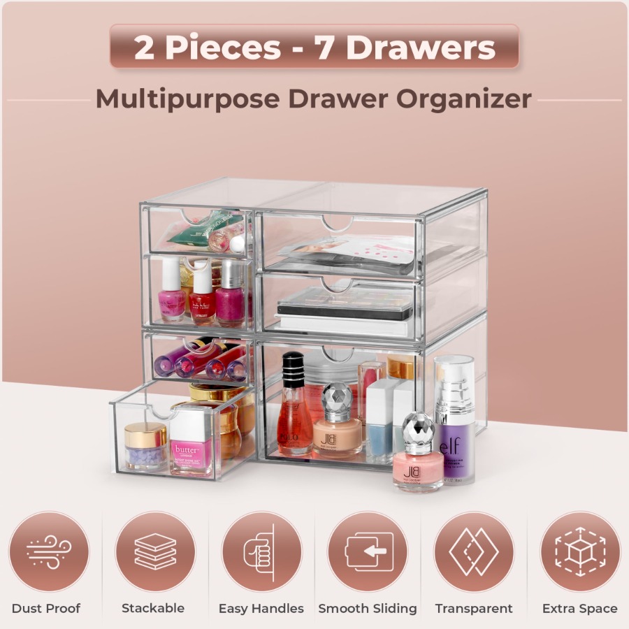 Stackable 2-Piece Clear Makeup - Your Beauty Makeup ulasan dan harga