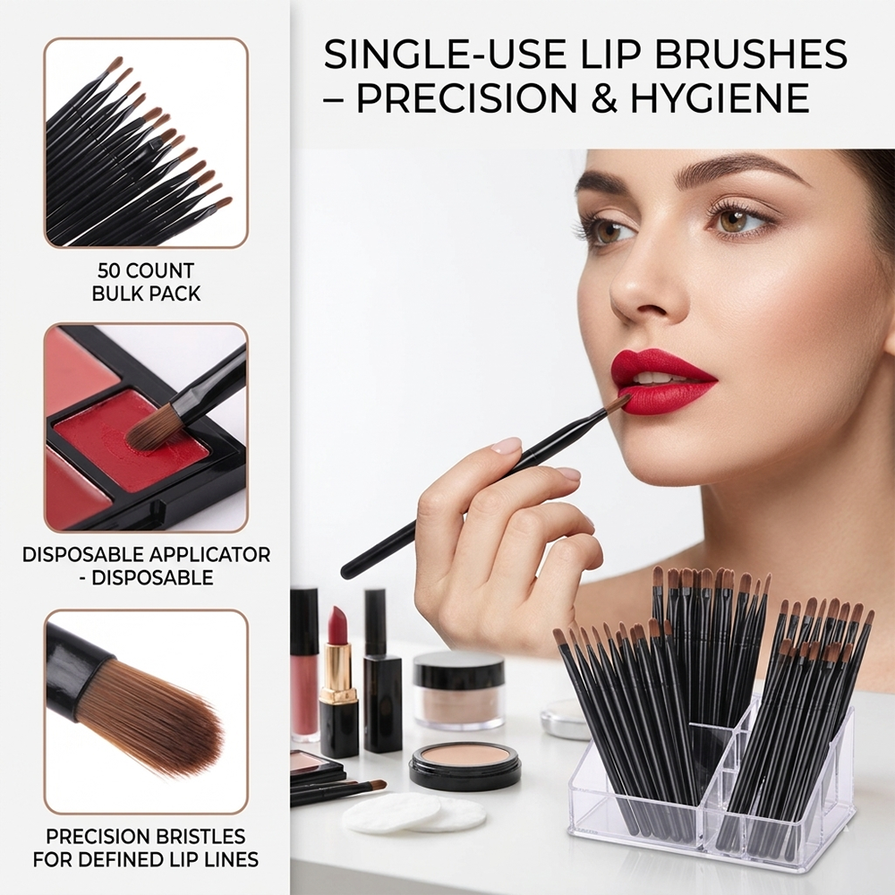50/100pcs Disposable Lip Brush - Makeup And Beauty ulasan dan harga