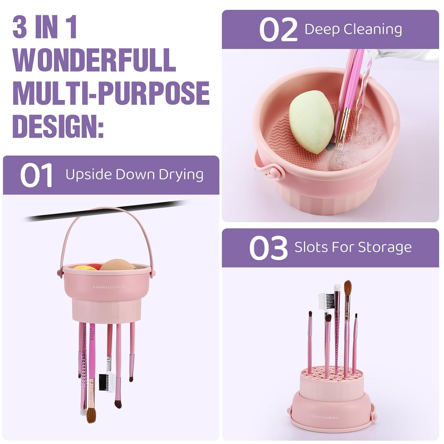 Makeup Brush Cleaning Bowl Bea - Beauty Makeup Tools Set ulasan dan harga