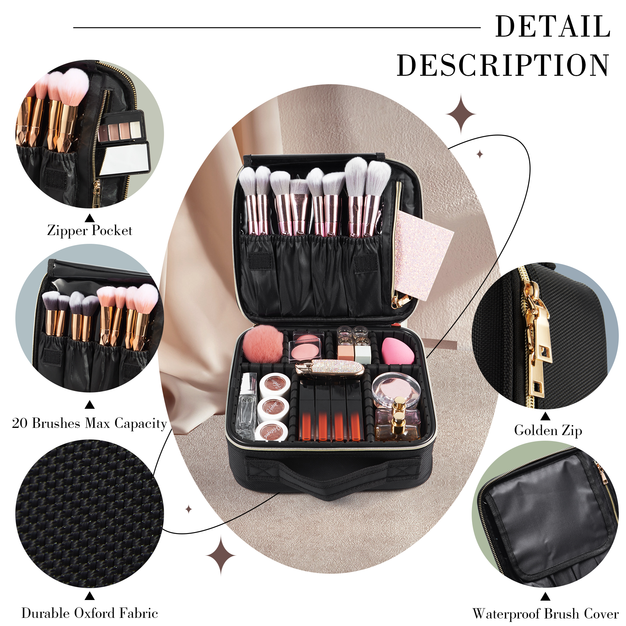 Cosmetic Case Makeup Bag Vanit - Makeup And Beauty ulasan dan harga