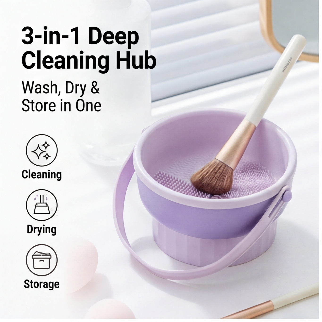 Silicone Makeup Brush Cleaning - Beauty Makeup Tools Set ulasan dan harga