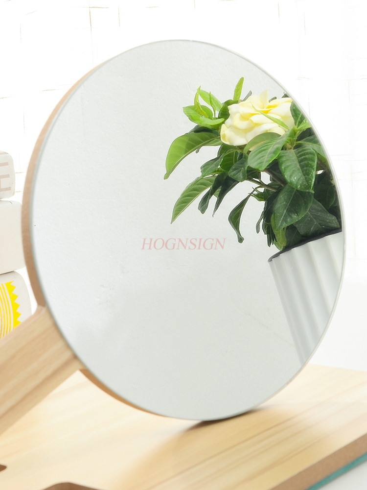 Wooden handle mirror, high-def - Beauty Makeup Definition ulasan dan harga