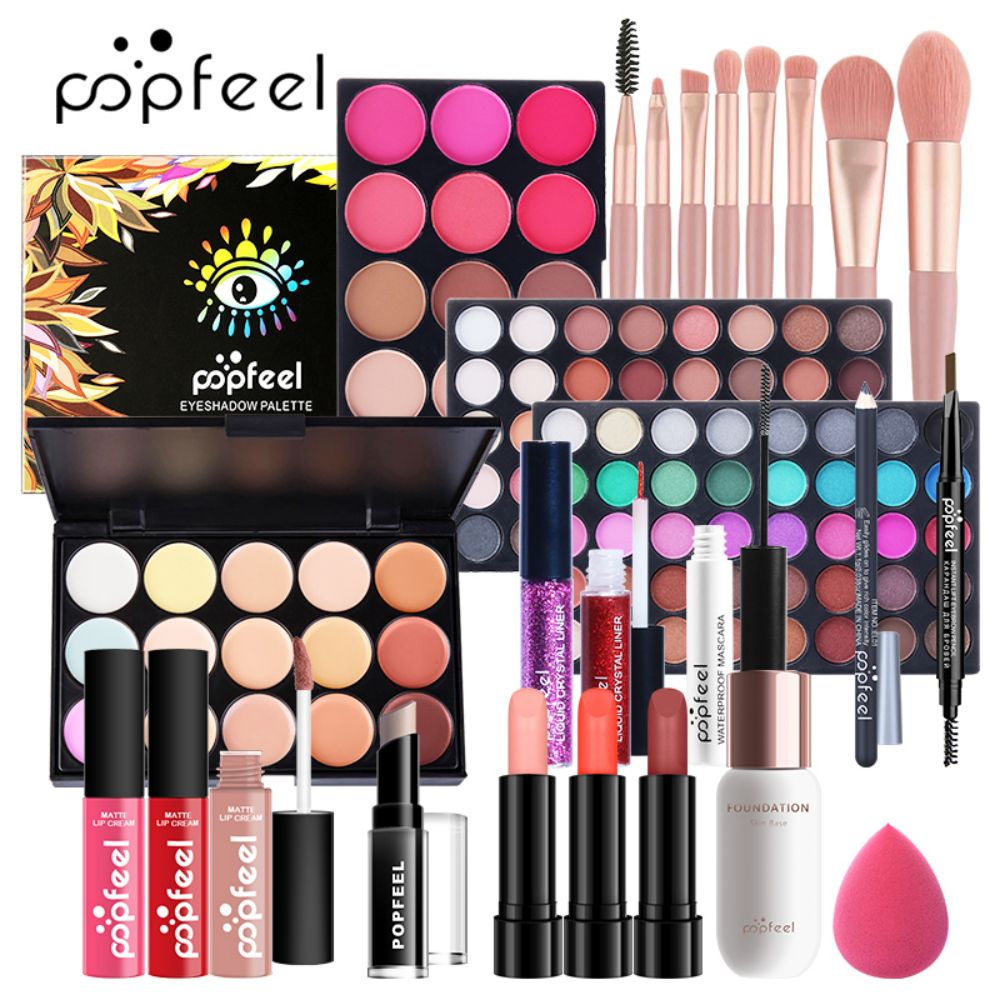 POPFEEL All-in-One Makeup Kit, - Huda Beauty Makeup Set ulasan dan harga