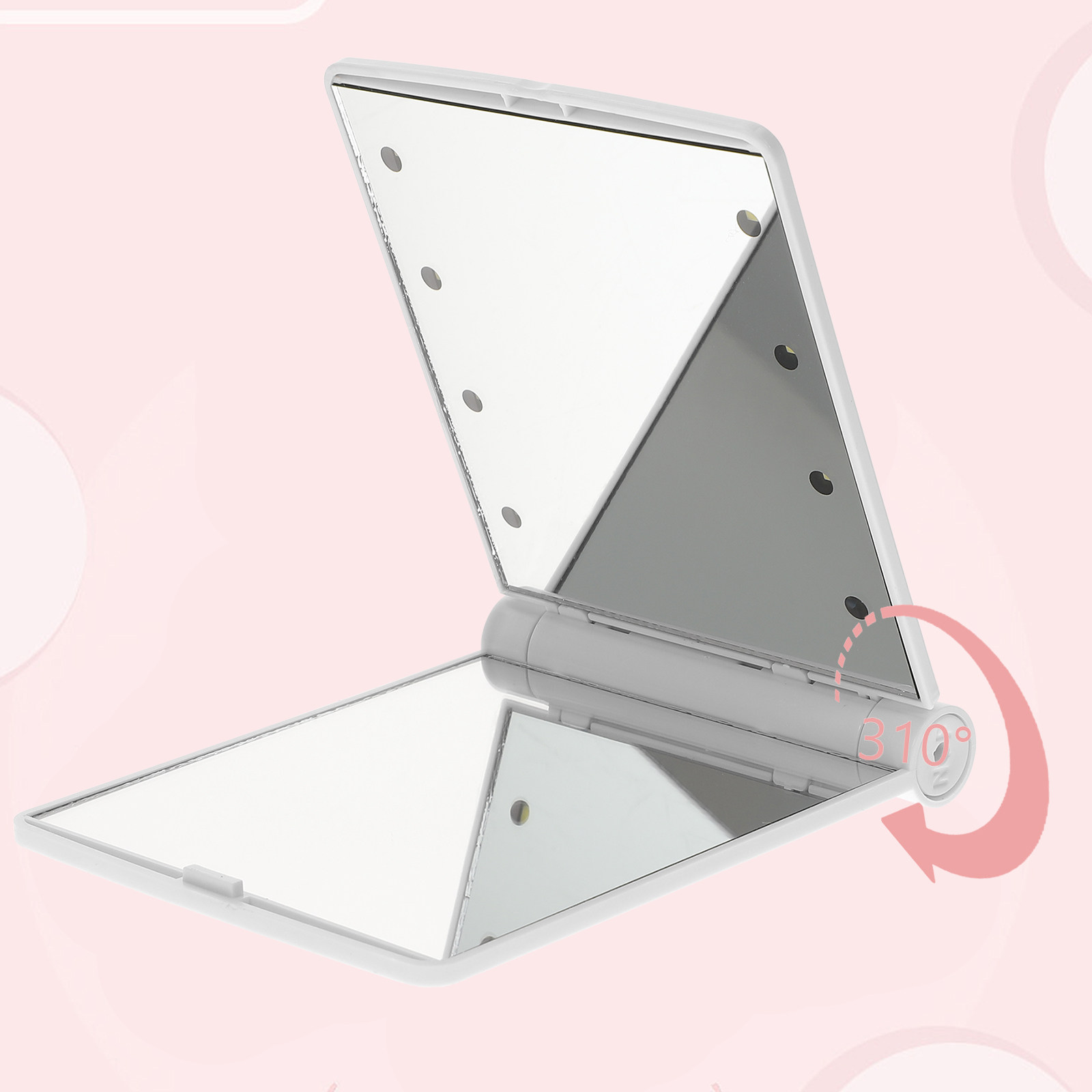 Foldable LED Makeup Mirror Rec - Beauty Makeup Definition ulasan dan harga