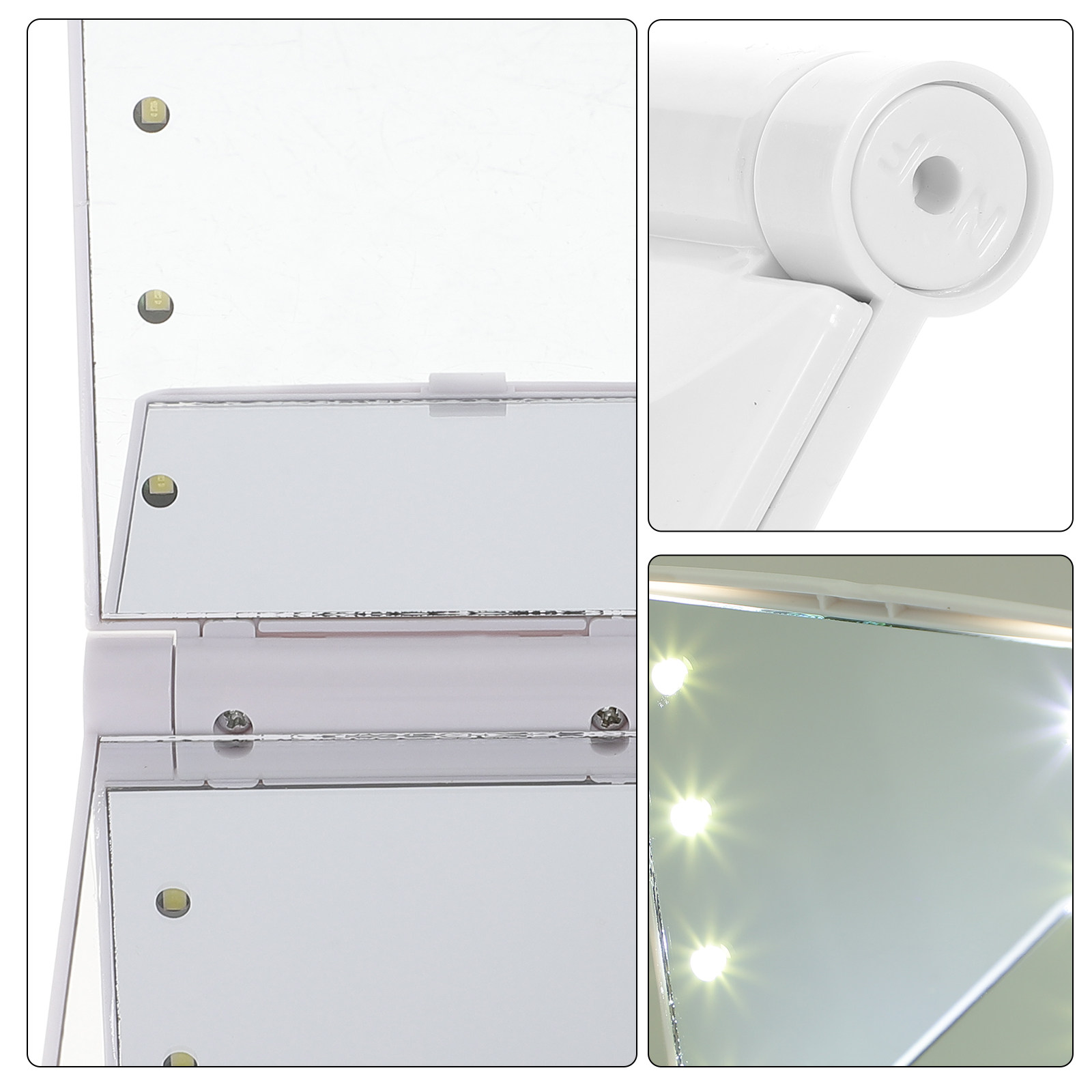 Foldable LED Makeup Mirror Rec - Beauty Makeup Definition ulasan dan harga