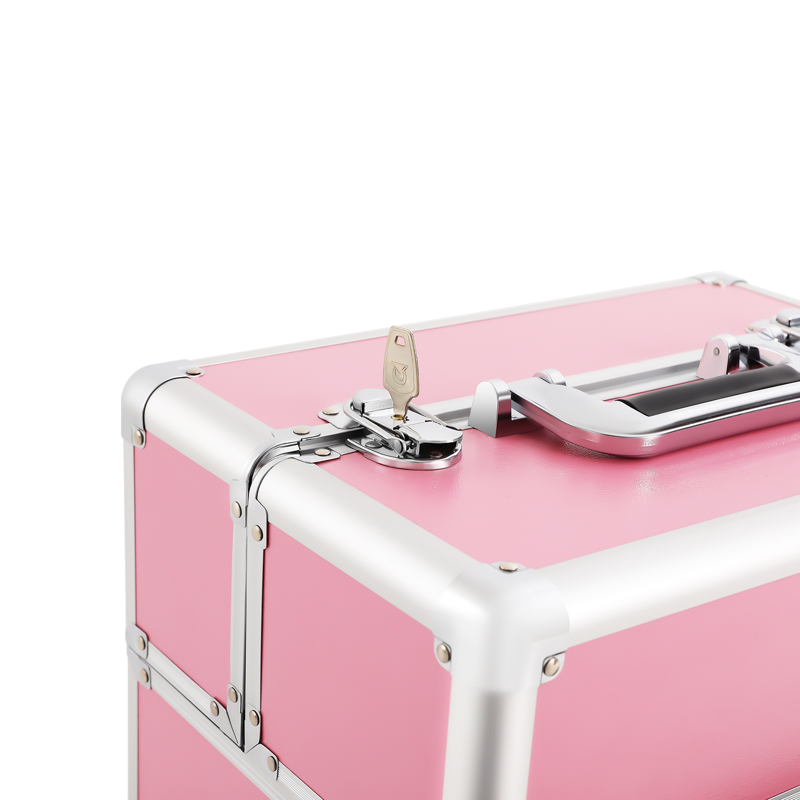 Pink Rolling Makeup Train Case - Makeup And Beauty ulasan dan harga
