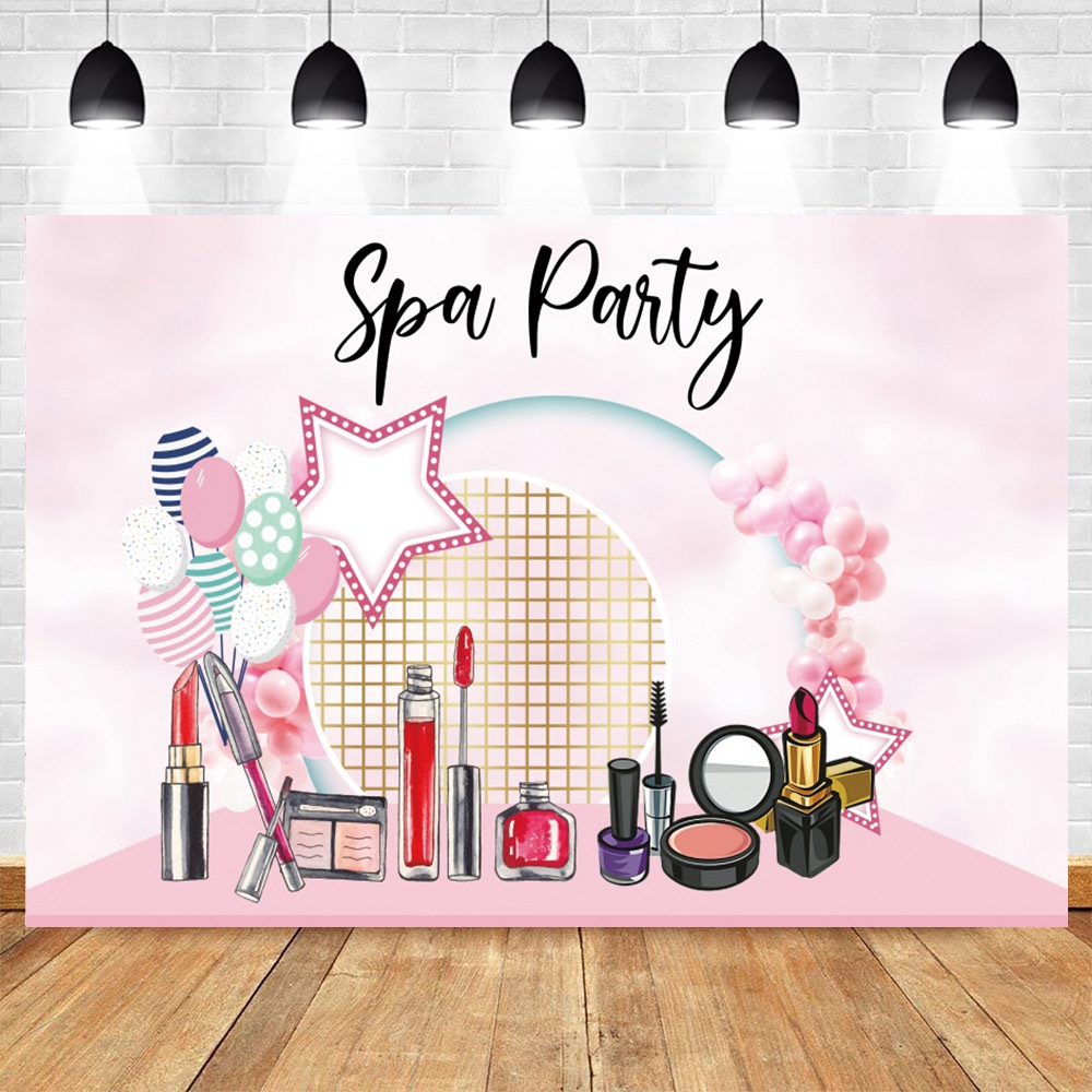 Spa Party Backdrop Pamper Prin - Beauty Makeup Girl Photo ulasan dan harga