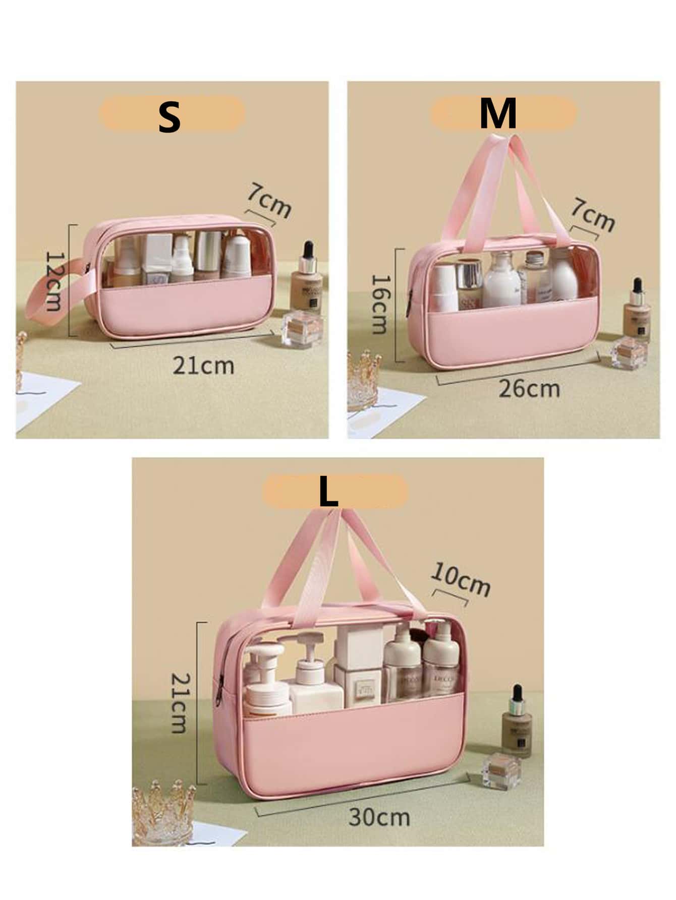 3Pcs/Set Cosmetic Bag  Organiz - Your Beauty Makeup ulasan dan harga
