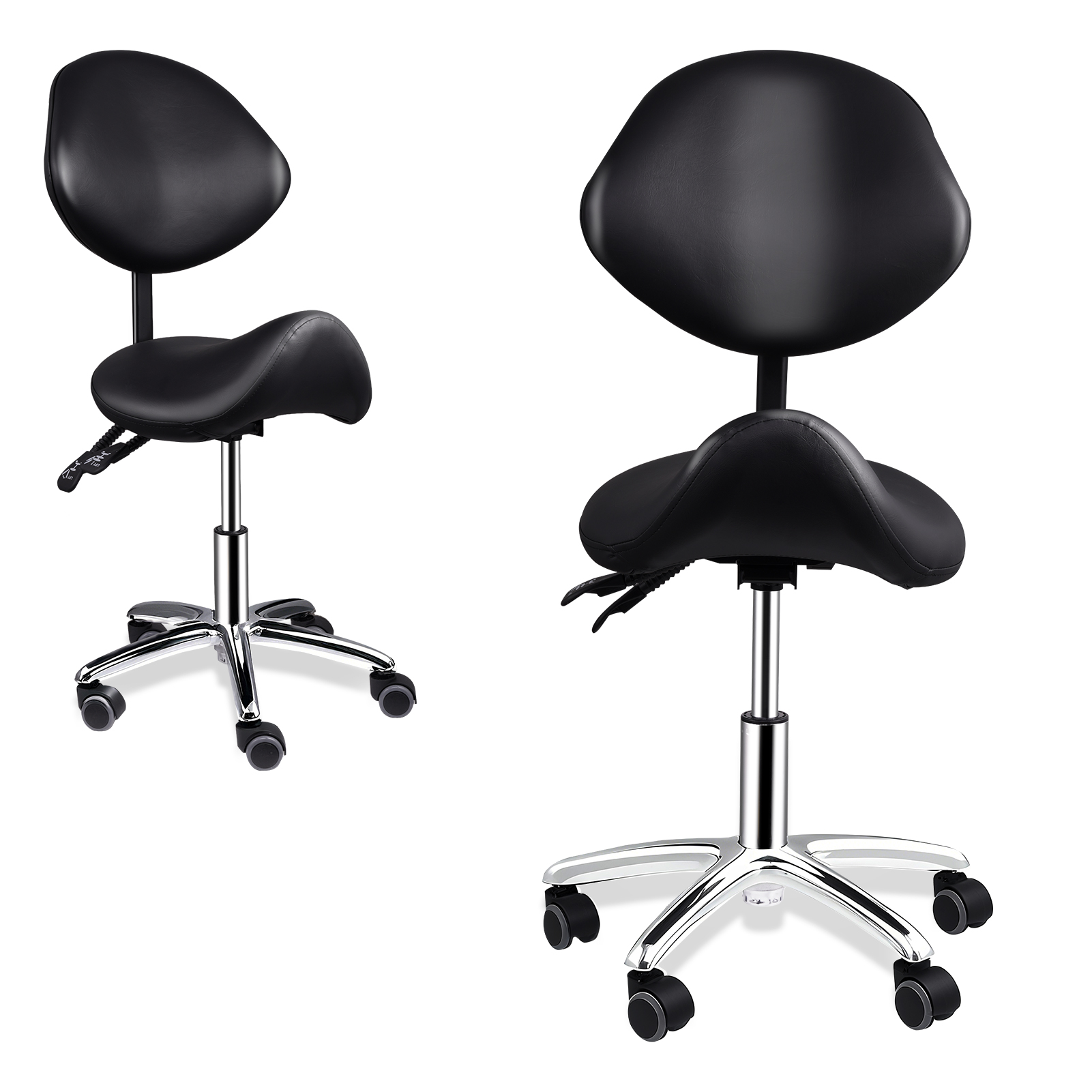 Ergonomic Rolling Saddle Chair - Beauty Makeup Chair ulasan dan harga