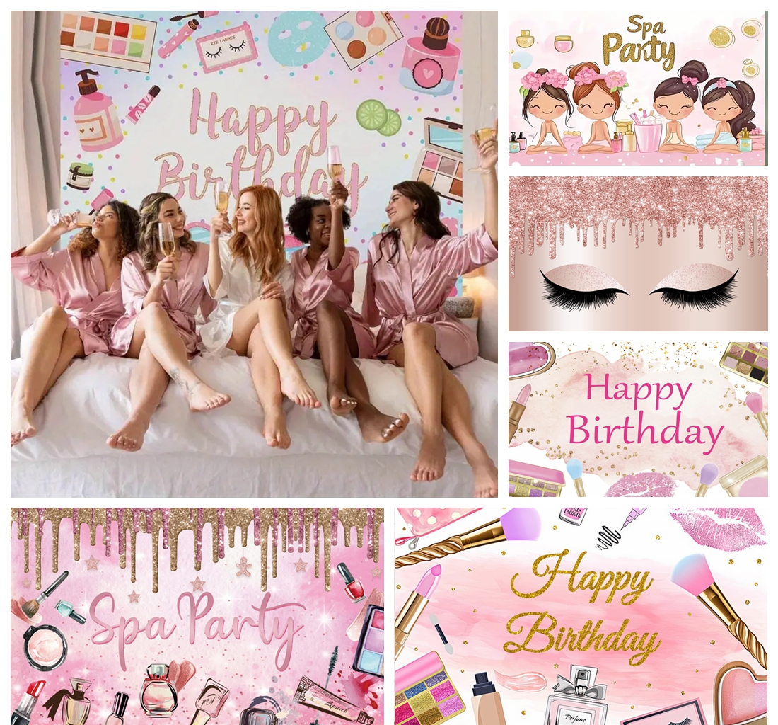 Birthday Party Banner Backgrou - Beauty Makeup Girl Photo ulasan dan harga