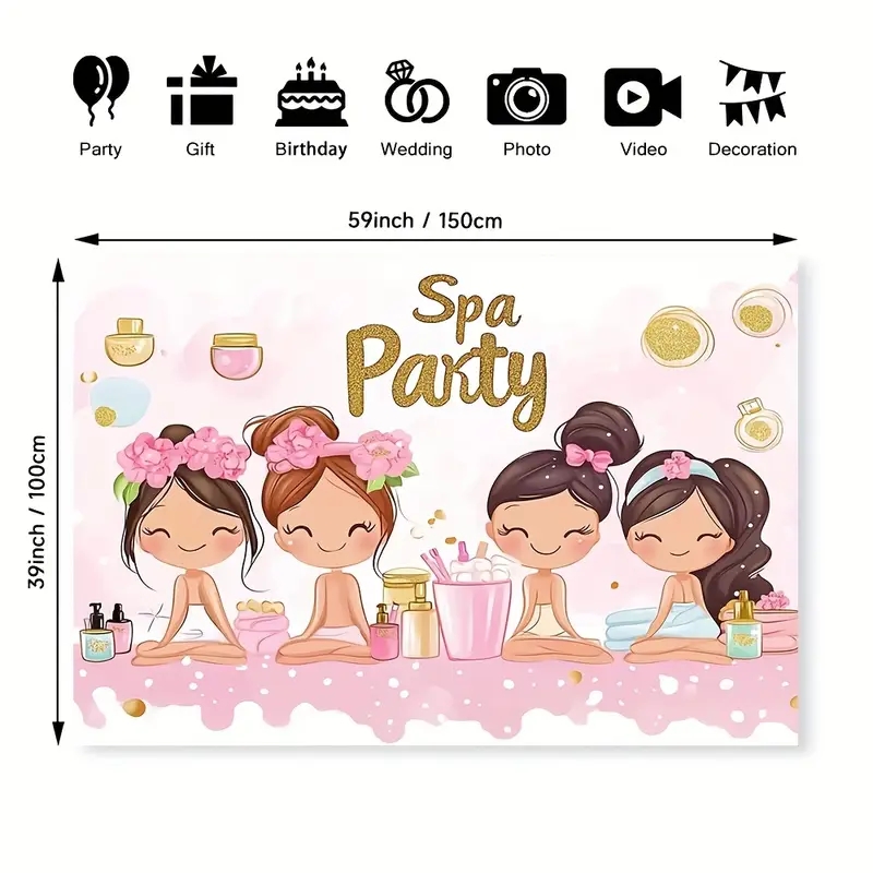 Birthday Party Banner Backgrou - Beauty Makeup Girl Photo ulasan dan harga
