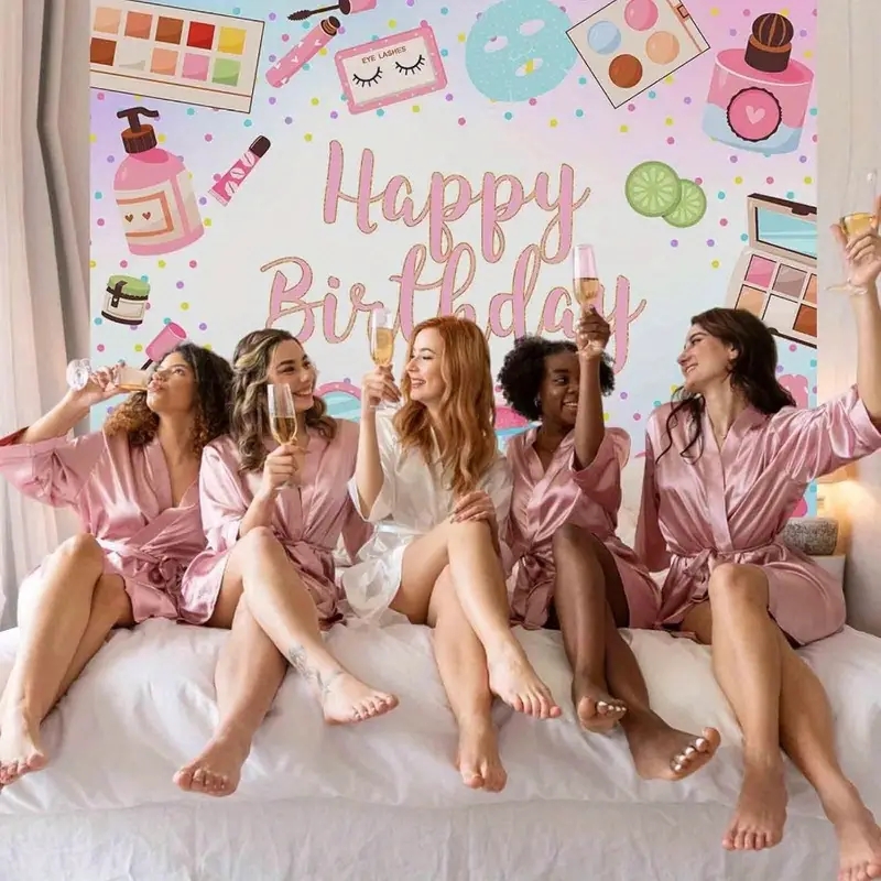 Birthday Party Banner Backgrou - Beauty Makeup Girl Photo ulasan dan harga