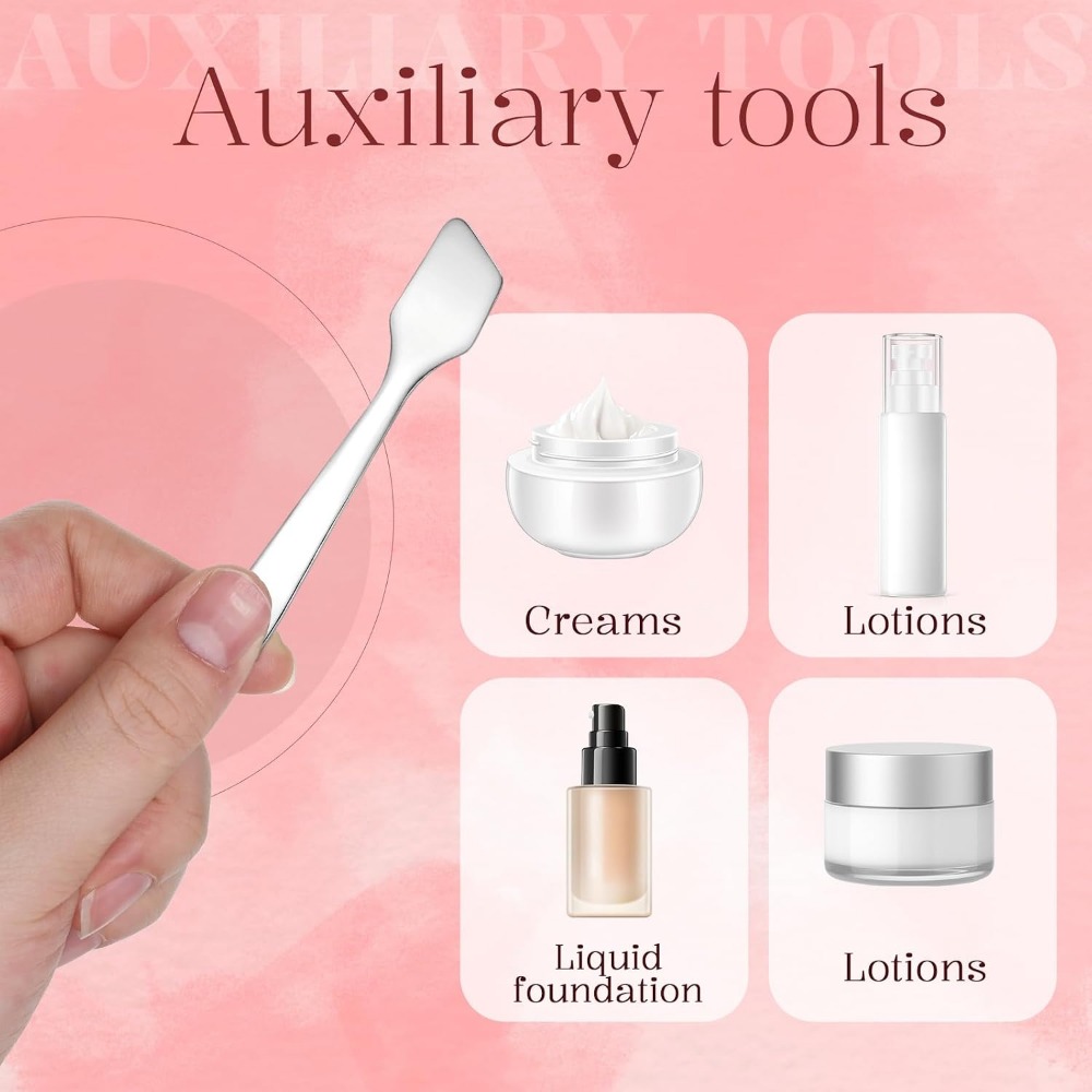3-Piece Mini Stainless Steel M - Beauty Makeup Cream ulasan dan harga