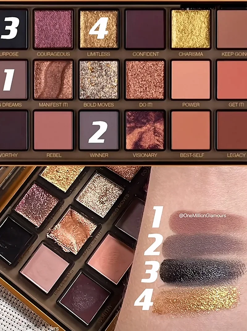18 Color Eyeshadow Palette Mat - Huda Beauty Makeup Set ulasan dan harga