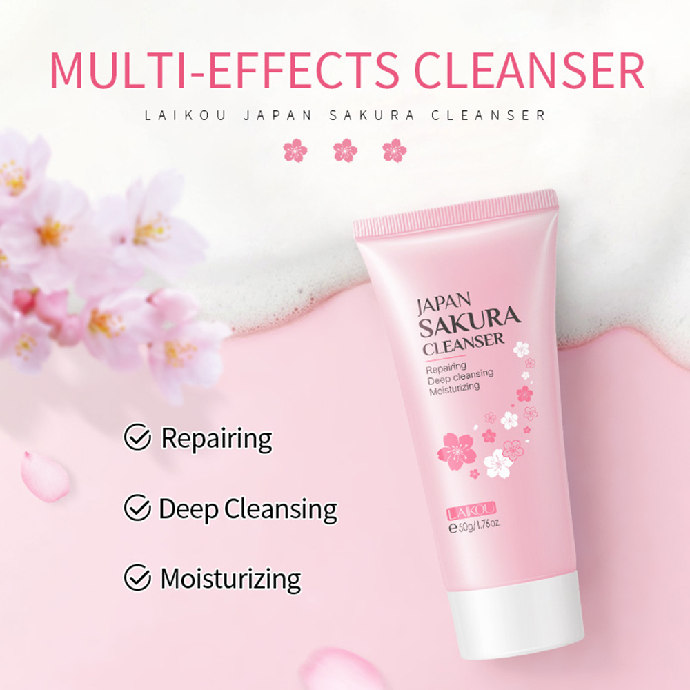 LAIKOU 8Pcs Sakura Facial Skin - Beauty Makeup Cream ulasan dan harga