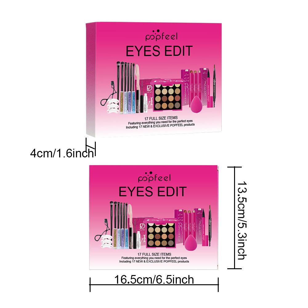 POPFEEL 22-Piece Eye Makeup Se - Huda Beauty Makeup Set ulasan dan harga