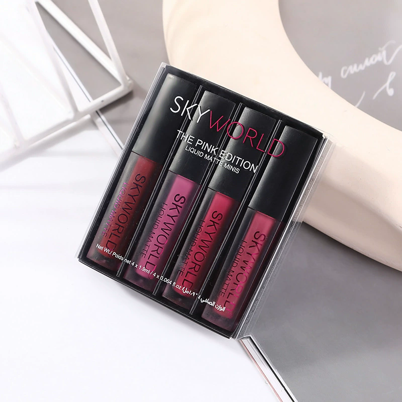 4pcs Lipstick Set Matte Lip Gl - Huda Beauty Makeup Set ulasan dan harga